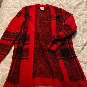Small old navy cardigan red plaid